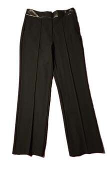 Calvin Klein Women's Size 8 Faux-Leather Trim  Dress Pants